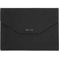 BOSS Porte-documents format A5 en similicuir noir texturé