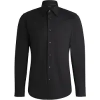 BOSS Chemise Slim en popeline stretch de coton mélangé