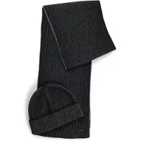 BOSS Coffret cadeau avec bonnet et écharpe en maille bicolore