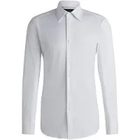 BOSS Chemise Slim en popeline stretch de coton mélangé