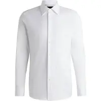 BOSS Chemise Slim en coton stretch structuré italien