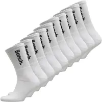 Bench Chaussettes mi-hauts rembourrées Ardal Homme par lot de 10 Blanc/Noir