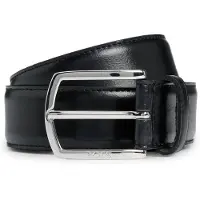 BOSS Ceinture en cuir italien avec boucle logo lustrée