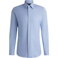 BOSS Chemise Slim en coton stretch structuré italien