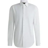 BOSS Chemise Regular en popeline de coton confectionnée en Italie