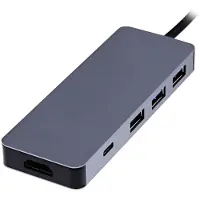 TNB Hub USB-C T'nB 6 en 1 IClick Gris sidéral