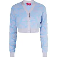Swirly Cardigan bleu clair / gris clair