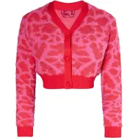 Swirly Cardigan rose / rouge
