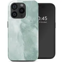 Selencia Coque arrière Vivid avec MagSafe pour Apple iPhone 15 Pro - Marble Grayed Jade