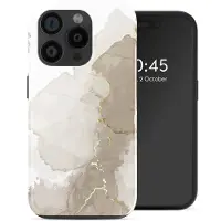 Selencia Coque arrière Vivid avec MagSafe Apple iPhone 15 Pro - Marble Light Brown