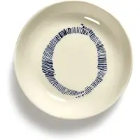 Serax Feast Plat S - Lot de 4 White|Blue Stripes
