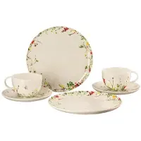 Rosenthal Set 6-tlg. mit Kombitassen und Couptellern Brillance Fleurs Sauvages 10530-405101-28597