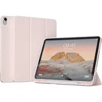 Accezz Coque tablette portefeuille Smart Silicone pour Apple iPad 11 (2025) 11 pouces A16 / iPad 10 (2022) 10.9 pouces - Rose