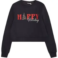 ONLY GIRLS Sweat-shirt 'KOGNORA' bleu nuit / or / rouge / blanc