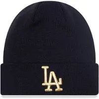 New Era Los Angeles Dodgers Metallic Beanie Noir