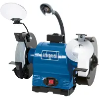 Scheppach Meuleuse double BG200AL | Moteur à induction de 550 watts | Ø de la meule : 200 millimètres | Pare-étincelles