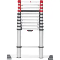 Hailo T80 Flexline 11 Telescopic Ladder Argenté