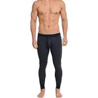 Schiesser Sous-vêtements longs 'Feinripp Melange' bleu foncé / gris