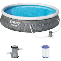 Bestway Fast Set Ensemble de piscine gonflable avec pompe 396x84 cm