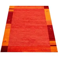 Paco Home Tapis salon à poils courts, motif ethnique géométrique, fait main, Gabbeh, dimensions 80 x 150 cm