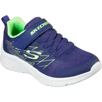 SKECHERS Baskets 'Microspec' bleu marine / vert fluo