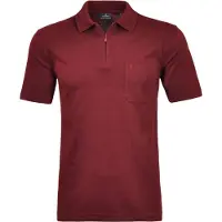 Ragman Softknit Regular Fit Polo rouge, Unicolore