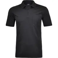 Ragman Softknit Regular Fit Polo noir, Unicolore