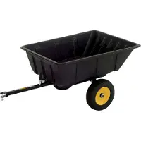 Polar Brouette en plastique remorque 283 litres noir 175x94x71 cm