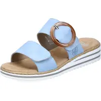 Rieker Chaussons d'intérieur Dollaro pour femmes, confortables, bleus, pour un usage quotidien