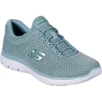 SKECHERS pour femme. 12985 Sneakers Summits turquoise (37), Bleu, Tissu, Plat, Lacets, Sport, Vert, Sportswear, Multisport