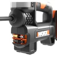 WORX Compresseur d'air et projecteur LED, sans fil, 150 PSI - 20 V-2 Ah - WX092 (livré avec batterie et chargeur rapide, livré avec adaptateur pour vélo/voiture, gonflage des pneus en 2 min40s)
