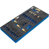 Bgs Garniture pour servante d'atelier 1/3 : Jeu d'adaptateurs pour testeur de compression et de perte de pression 30 pièces - 6960