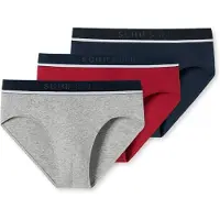 Schiesser Slip bleu marine / gris / rouge / blanc