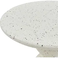 Beliani Comptoir Caffi blanc avec effet terrazzo