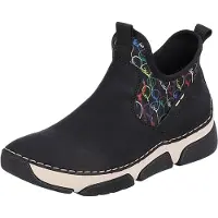 Rieker Bottines azur / émeraude / noir / blanc cassé