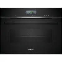 Siemens iQ700, Four compact à vapeur encastrable, 60 x 45 cm, noir, inox, CS736G1B1