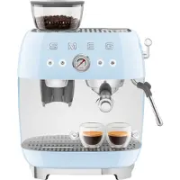 Smeg EGF03PBEU Espressomaschine, Kaffeevollautomat 50s Style, pastellblau