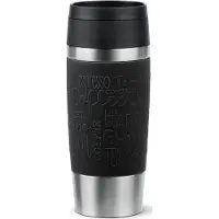 EMSA Travel Mug Classic N2020200 Thermos 360 Ml Noir, Acier Inoxydable Acier Inoxydable