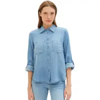 Tom Tailor Chemisier bleu denim