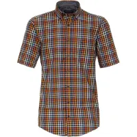 Casa Moda Casual Fit Chemise orange, A carreaux