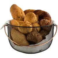 Aps Brot-/Obstkorb, Metall, Stockage du pain, Noir