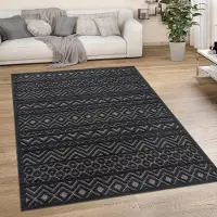 Paco Home Tapis d'extérieur résistant aux intempéries Boho & Skandi aspect 3D pour terrasse, balcon et jardin Dimensions 120 x 160 cm