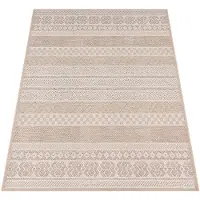 Paco Home Tapis d'extérieur en lin tissé moderne Boho Ethno résistant aux intempéries extérieur Taille 80x250 cm