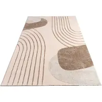 Paco Home Tapis salon à poils courts Feuilles Floraux Arc-en-ciel Géométrique Dimensions 200 x 290 cm