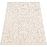 Paco Home Tapis d'extérieur résistant aux intempéries Balcon Salon Scandinave Boho Uni Dimensions 160 x 220 cm