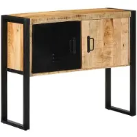 vidaXL Armoire de console 90x35x75 cm bois de manguier massif brut