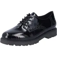 Rieker Chaussure à lacets 'Schnürschuh Damen 45502 00 Kunststoff (Synthetik) in schwarz' noir