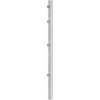 Alberts Poteaux de clôture 677886 avec bride de serrage et accessoires, galvanisés à chaud, longueur 1200 mm, 60 x 40 mm