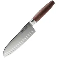 GEFU Enno 18 Cm Santoku Kitchen Knife Argenté