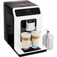 Krups Evidence Machine à café automatique avec récipient à lait, blanc EA891110